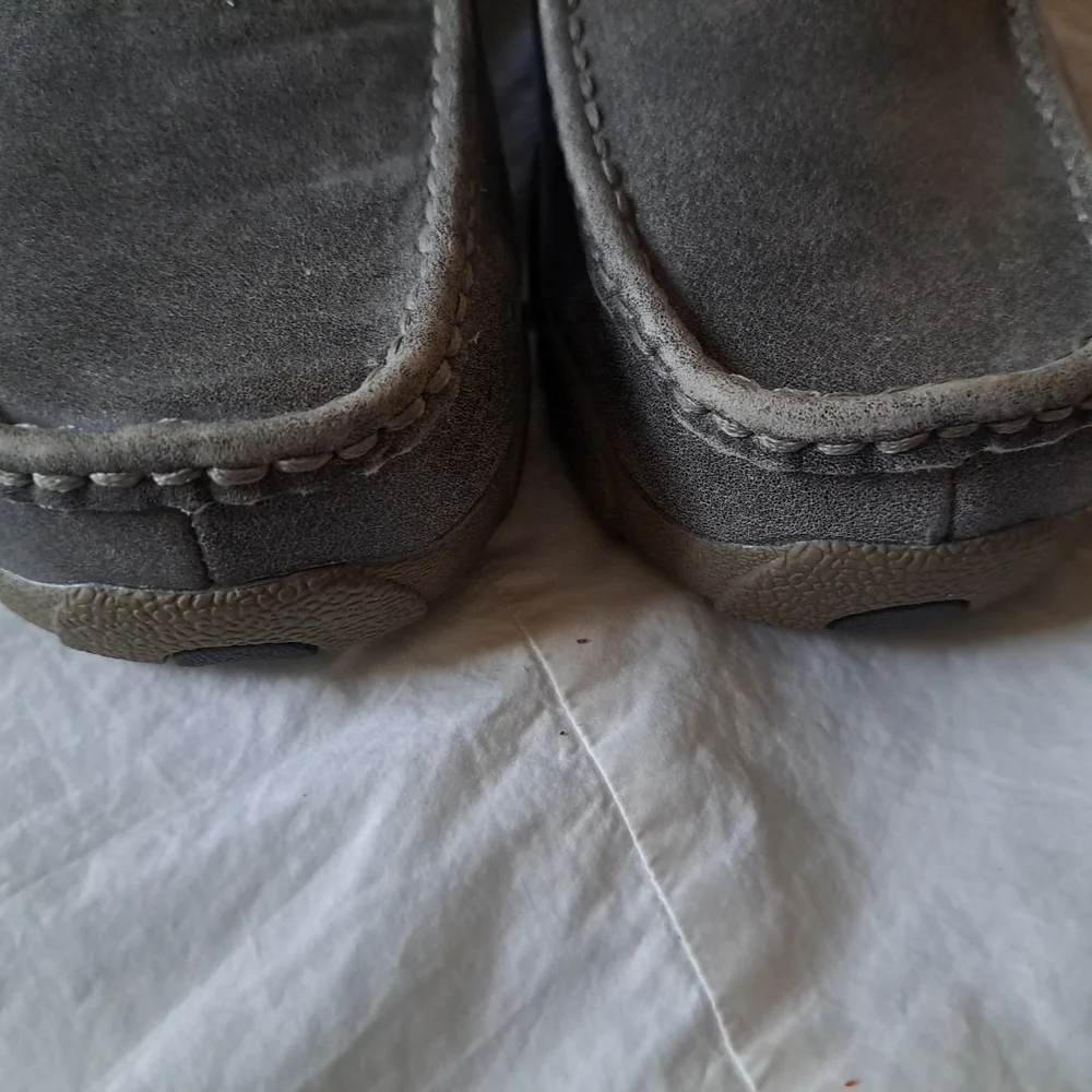 Twisted X Men's LaceUp Round Toe Driving Moc Grey 8.5 Likenew Condition
